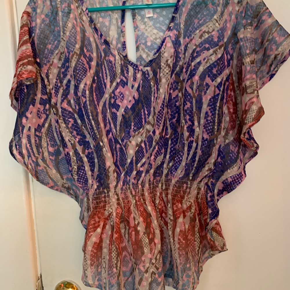 Multi color blouse. Size Medium.